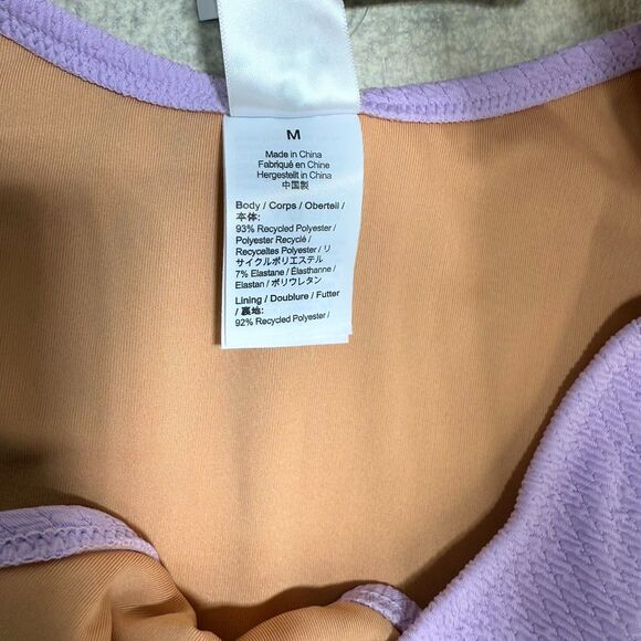 J.Crew Textured Curved Waist Cheeky Bikini Bottom Light Purple Ladies Size M NEW - Picture 7 of 9